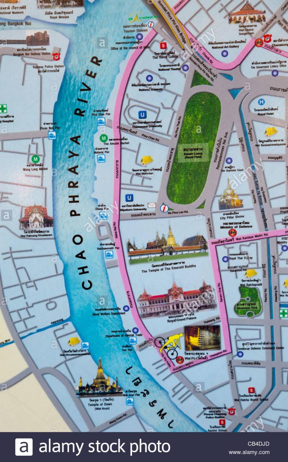 bangkok mappa con punti di interesse turistico