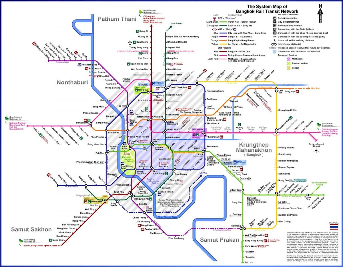 bangkok autobus mappa