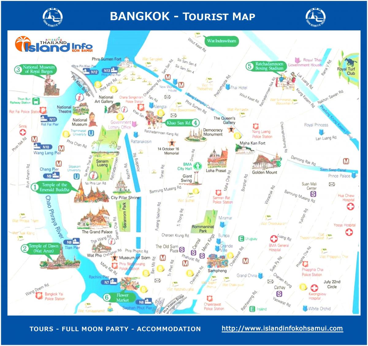 bangkok guida di viaggio mappa