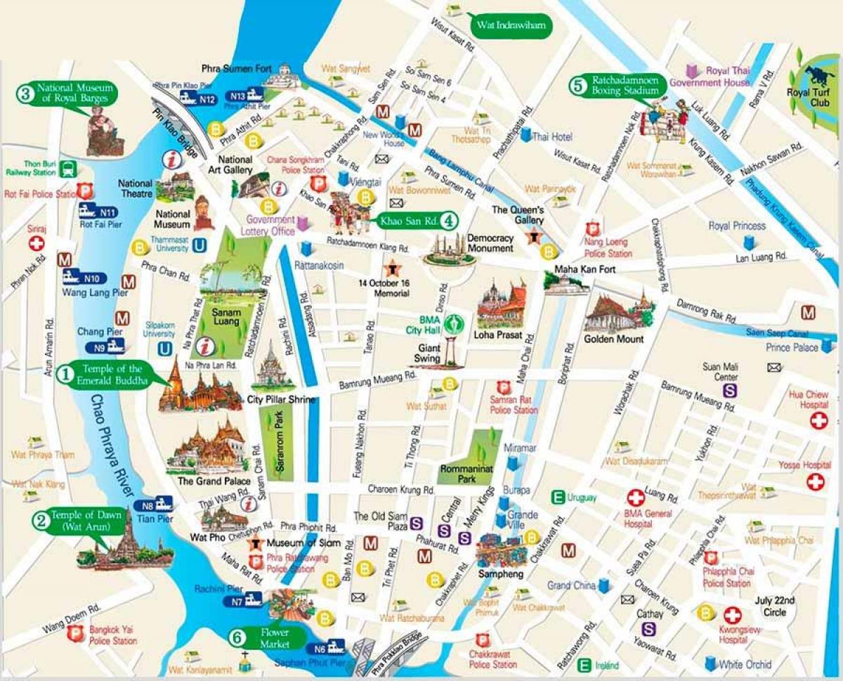 bangkok attrazioni mappa