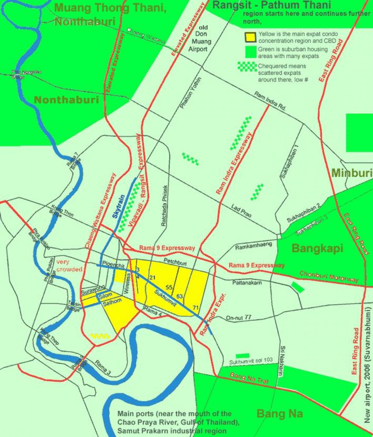 bangkok downtown area mappa