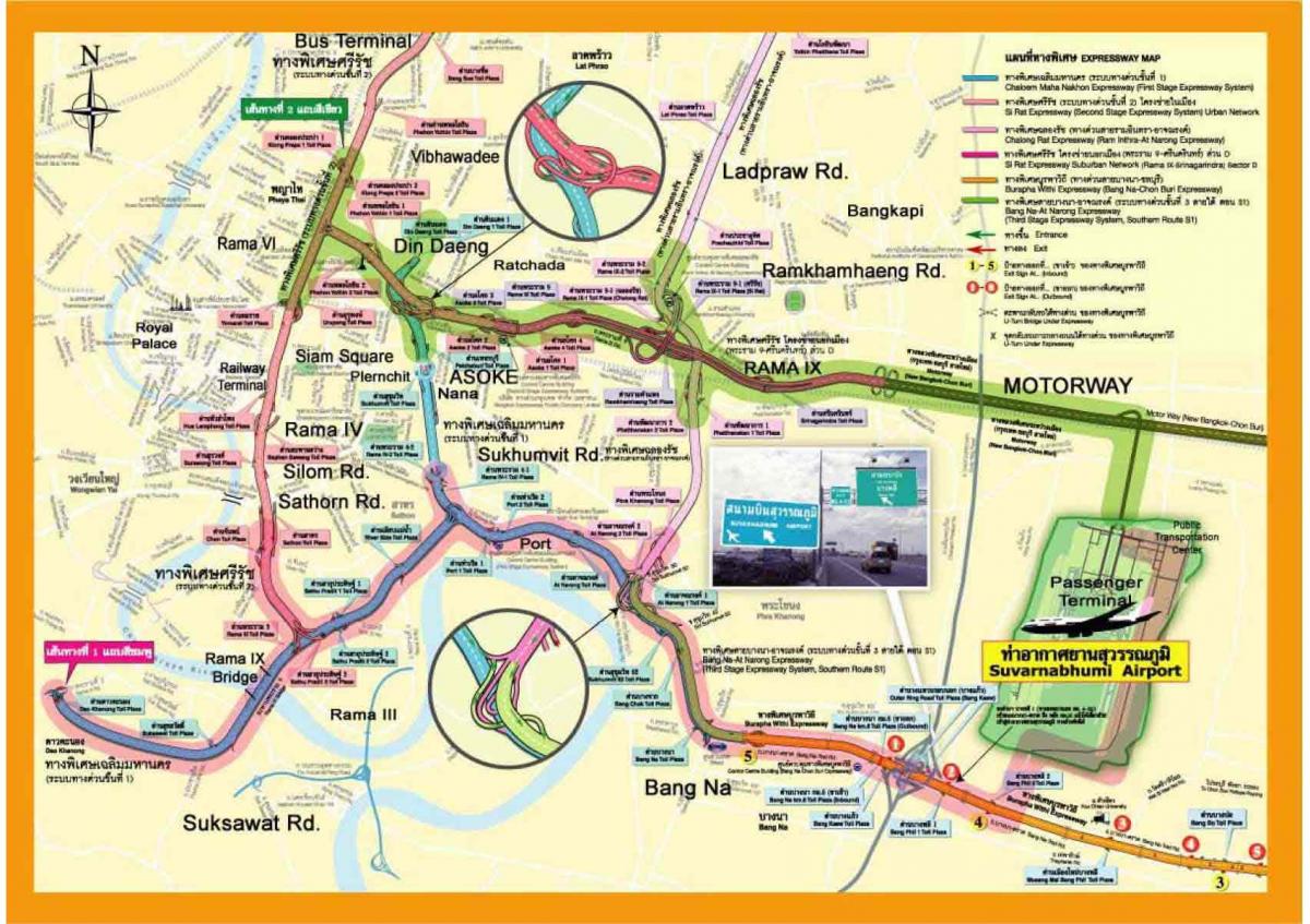mappa di bangkok superstrada