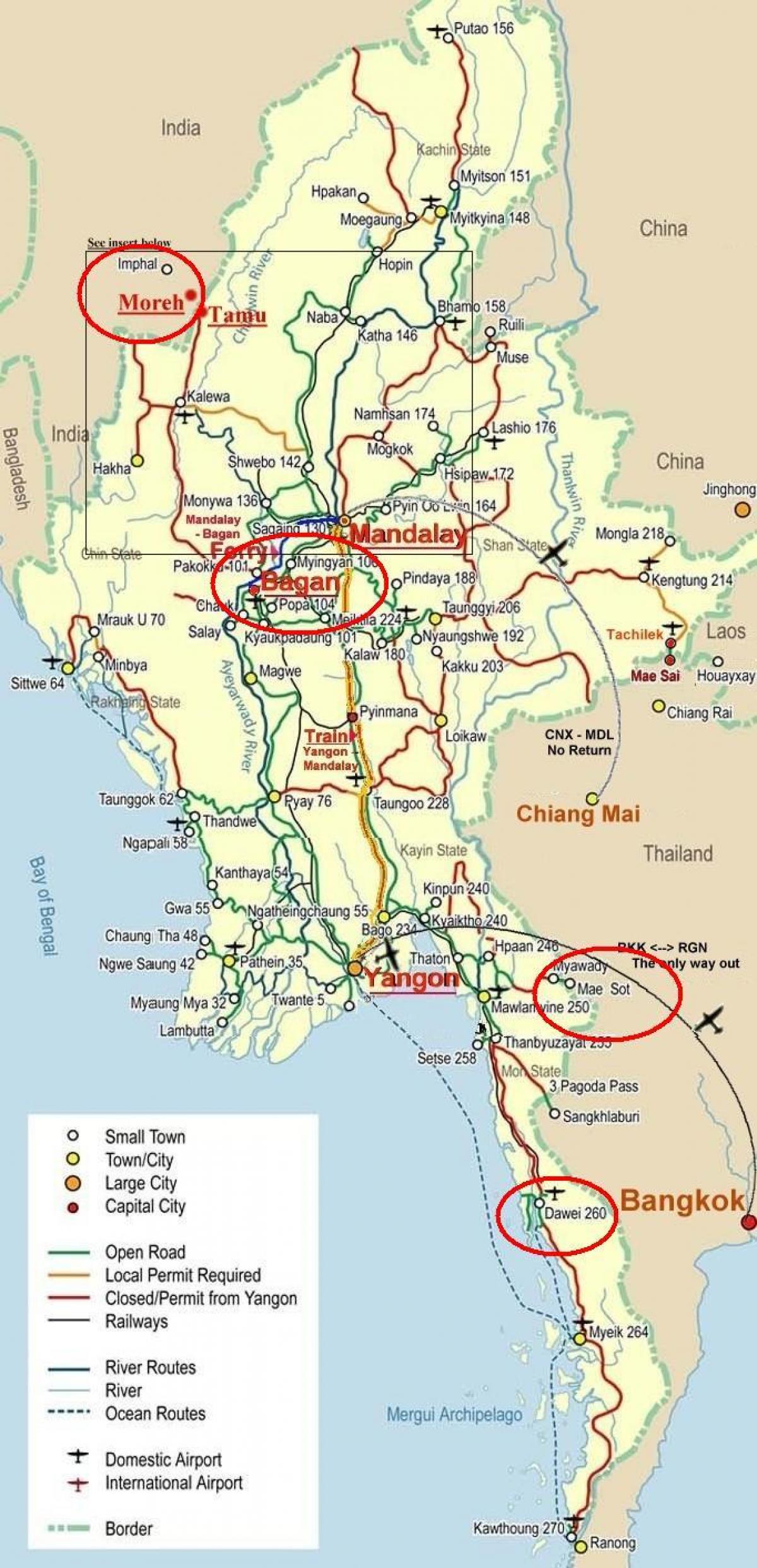 mappa di strada di bangkok