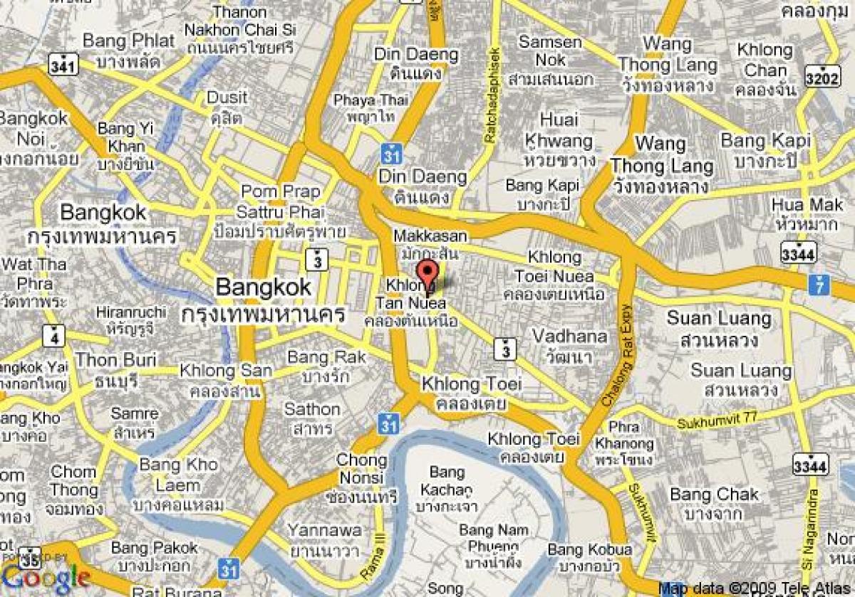 mappa della zona di sukhumvit bangkok