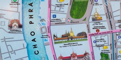 Bangkok mappa con punti di interesse turistico