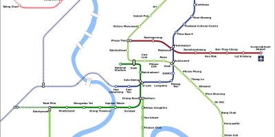 Bangkok collegamento ferroviario mappa