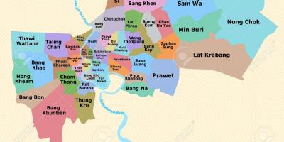 Mappa di distretto di bangkok