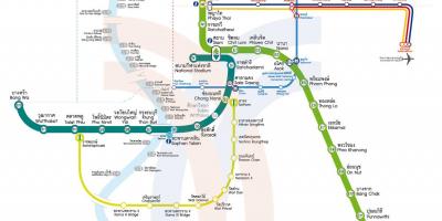 Città di Bangkok mappa del treno