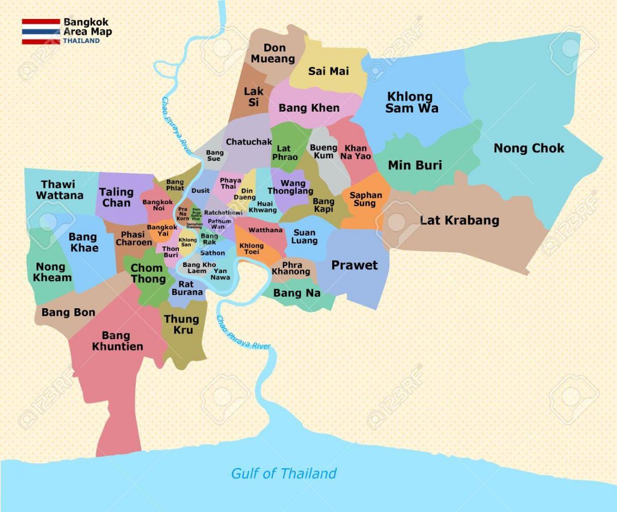 mappa di distretto di bangkok