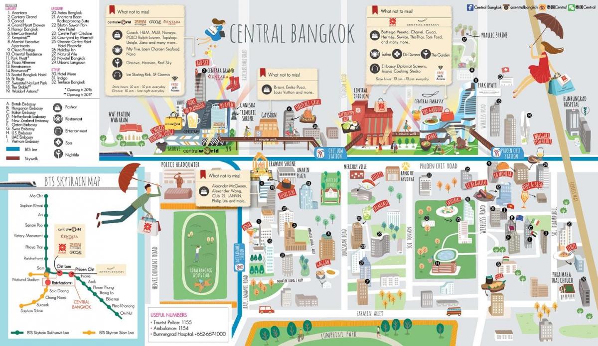 bangkok centro commerciale mappa