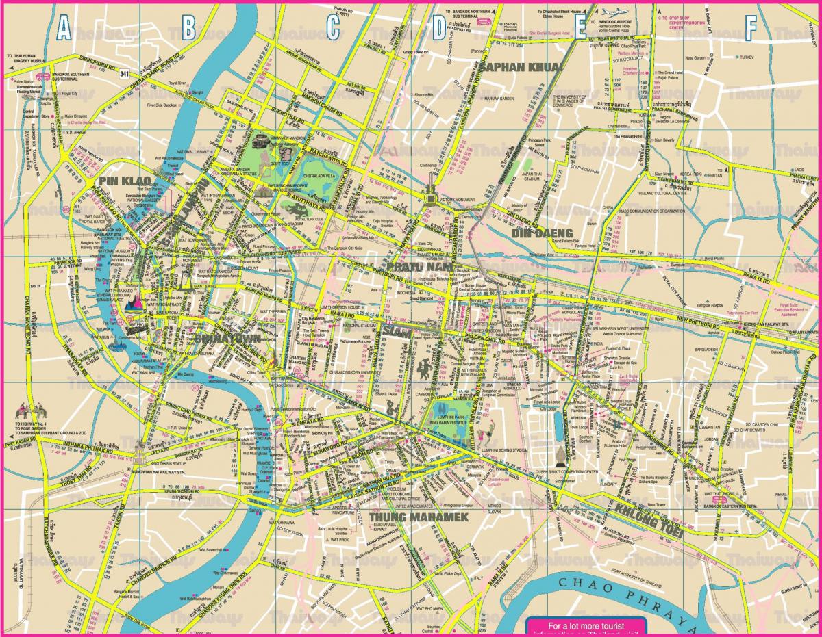 mappa della città di bangkok