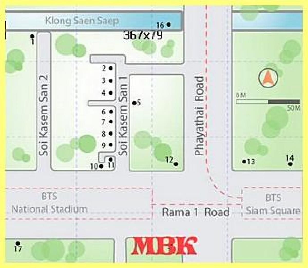 mbk a bangkok la mappa