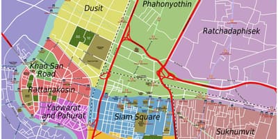 Aree di bangkok la mappa