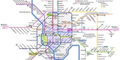 Bangkok mappa della metropolitana 2016