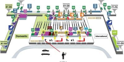 Bangkok thailandia aeroporto mappa
